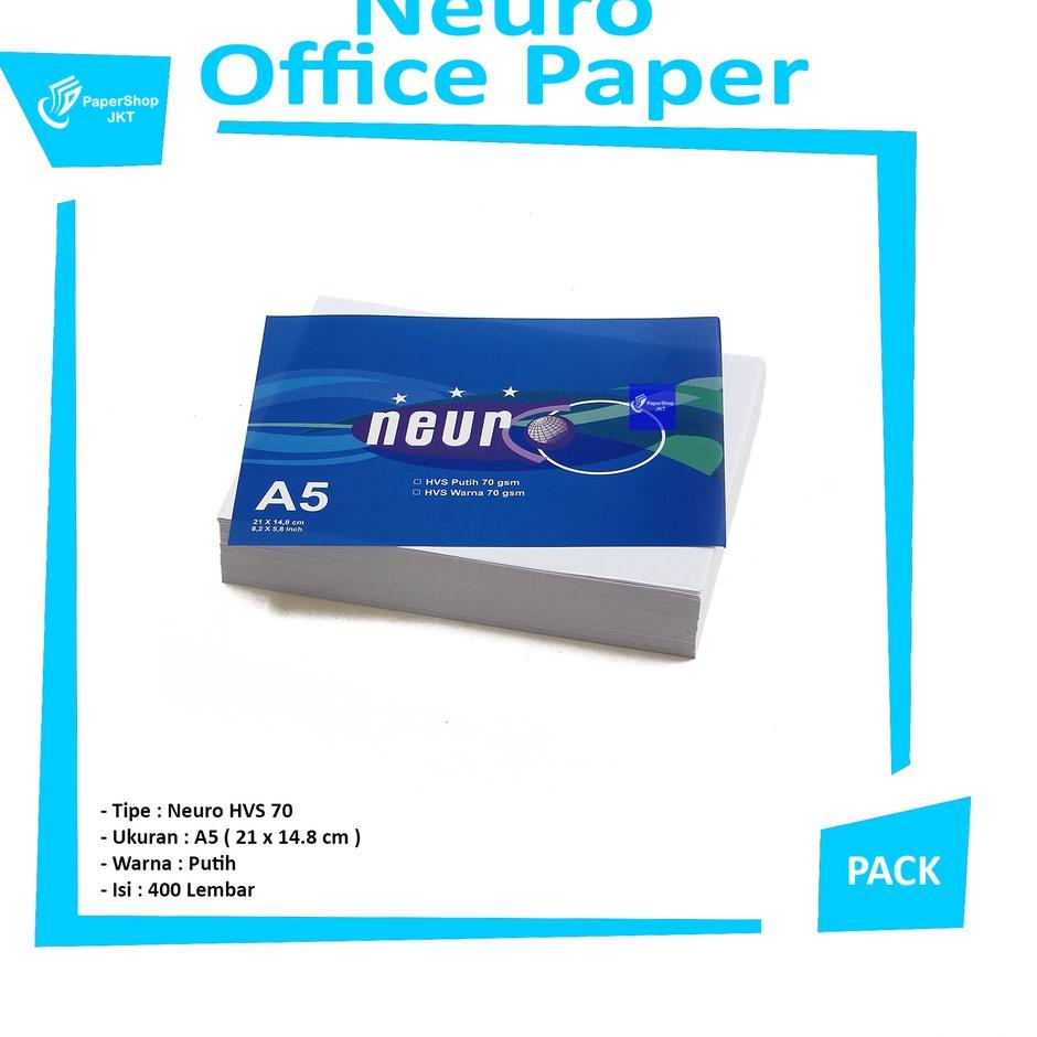 

Pasti Datang NEURO - kertas a5 hvs putih 70gr ( A4 / 2 )
