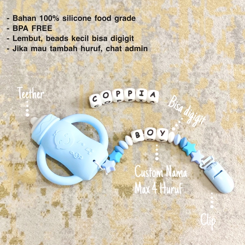 TEETHER BAYI / GIGITAN BAYI / CUSTOM TEETHER / KADO BAYI / HAMPERS BAYI