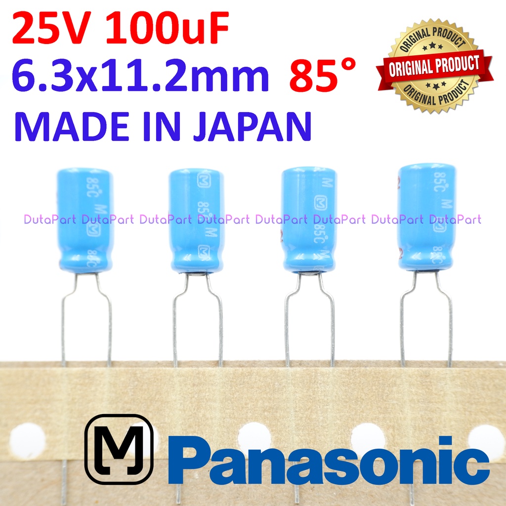 25V 100uF ORIGINAL PANASONIC Blue Series Kapasitor Capasitor Elko Elco