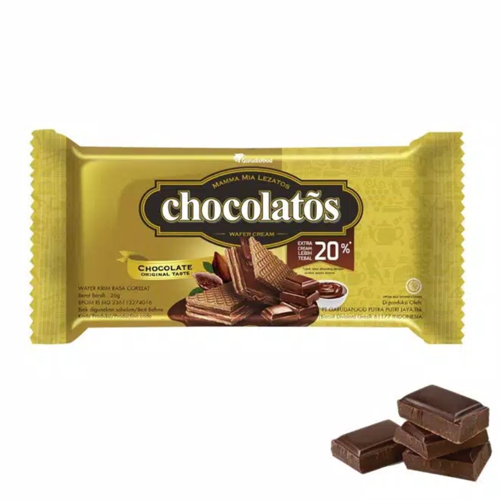 

Chocolatos Wafer Cream Original isi 10pcs