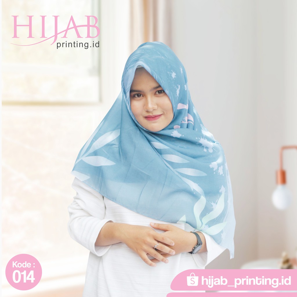 Hijab Voal Printing (Kode:014) CUSTOM NAMA/LOGO/BRAND