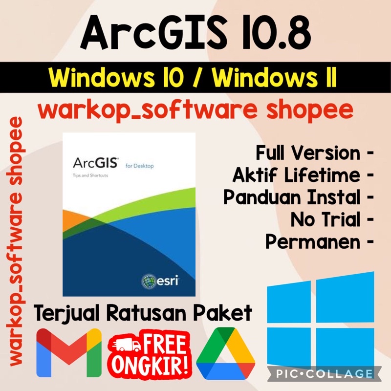 ArcGIS Desktop 10.8 Full Version Lifetime Permanen