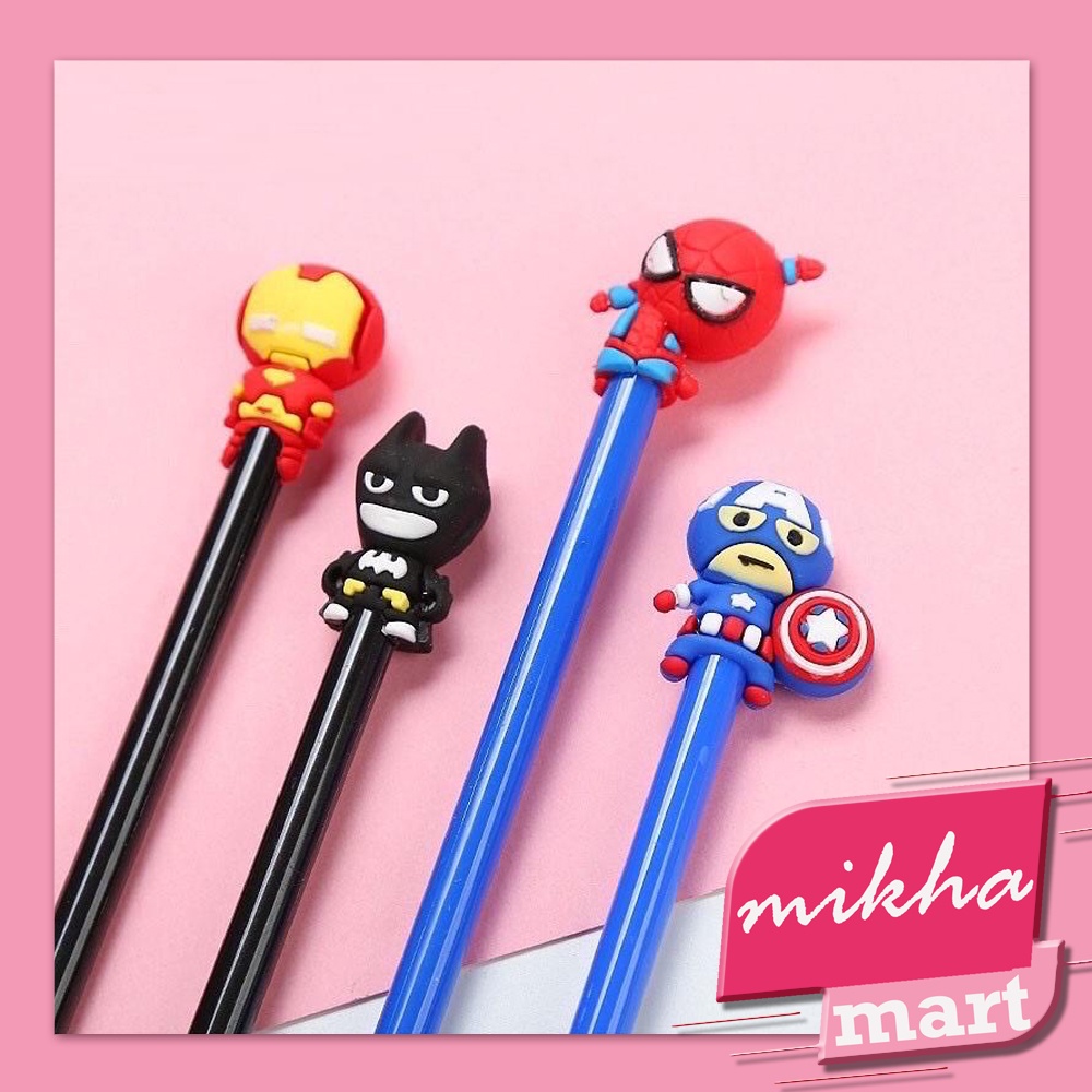 Pulpen Gel karakter Figurine BONEKA SUPERHERO - MKM