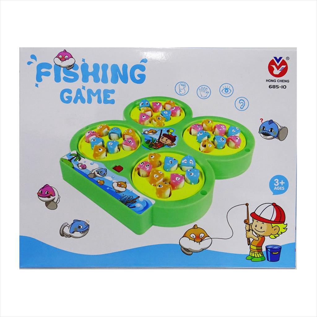 Sekawanmart Mainan pancing ikan elektronik / Fishing game magnetic 4 lubang ( SKW.685-10 )