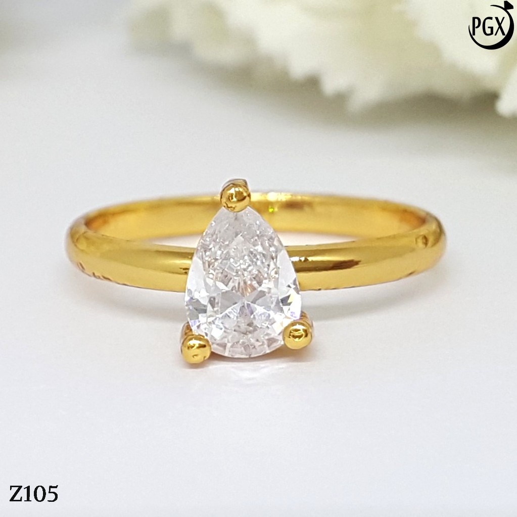 PGX Cincin Xuping Wanita Lapis Emas Aksesoris Perhiasan Fashion Premium - Z105