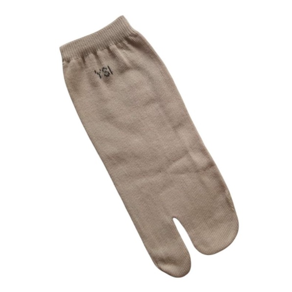Kaos kaki pendek jempol semata kaki-Krem logo ysi