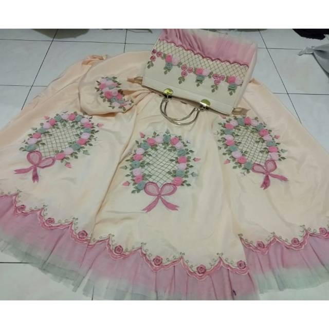 [FREE TAS BEHEL] - MUKENAH BORDIR BALON - MUKENAH BORDIR TILE - MUKENA BORDIR MEWAH - TASIKMALAYA