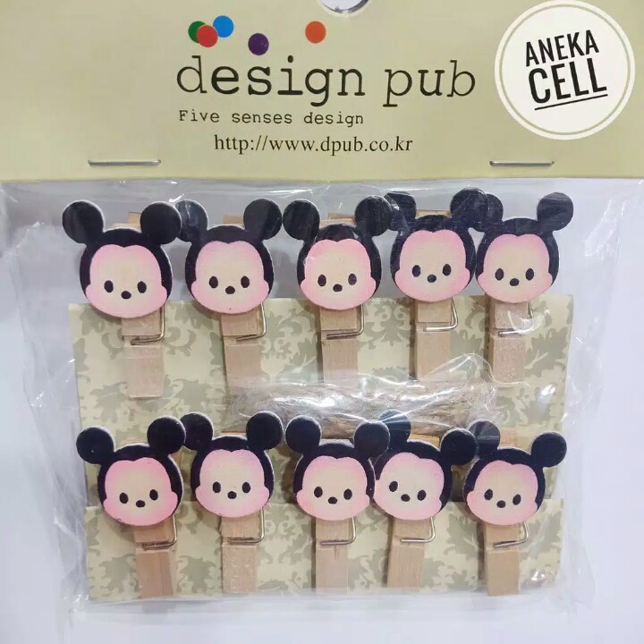 KUP - COD MURAH JEPIT KAYU FOTO KARAKTER/ WOODEN PEG 3,5 CM / WOODEN CLIP SET ISI 10 PCS