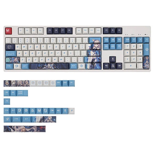 Honkai Impact 3 Bronya PBT Dyesub 136 Set Keycaps Cherry Profile