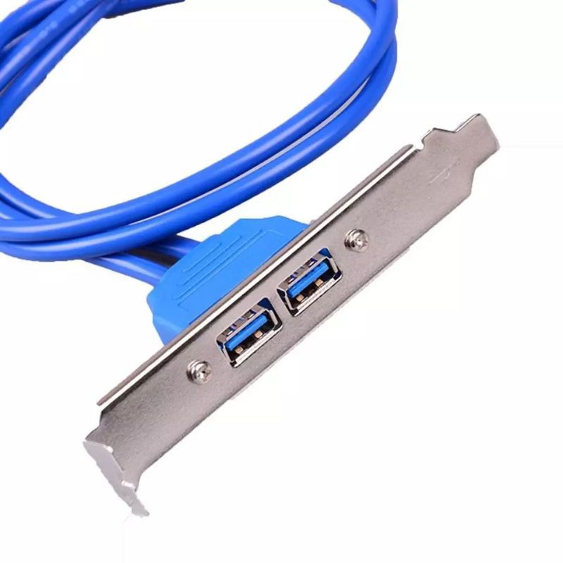 USB 3.0 Rear Panel Ecpansion Bracket to 20 Pin Header Cable 2 Port