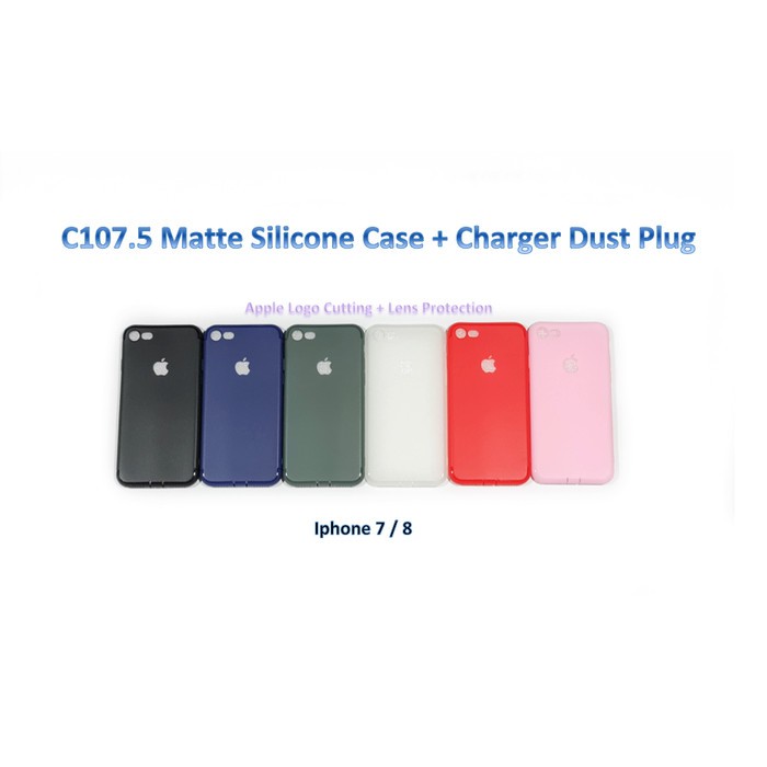 C107.5 Iphone 6 / 6s / 6+ / 6s+ / 7 / 8 / 7+ / 8+ Colourful Ultrathin Silicone Case / Matte Case