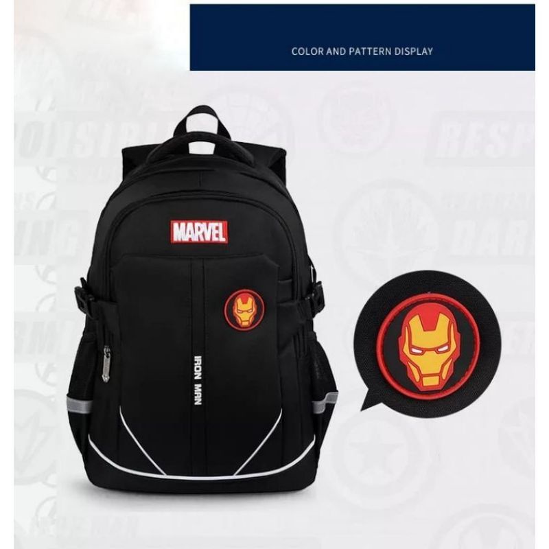 M2RVEL - Tas Ransel Anak Sekolah SD Laki Laki Spiderman Captain America