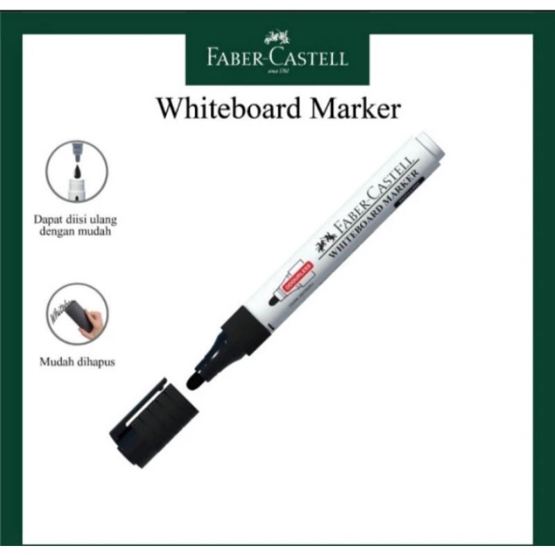 

Spidol Whiteboard Faber Castell Hitam / Spidol Papan Tulis Faber Castell Hitam