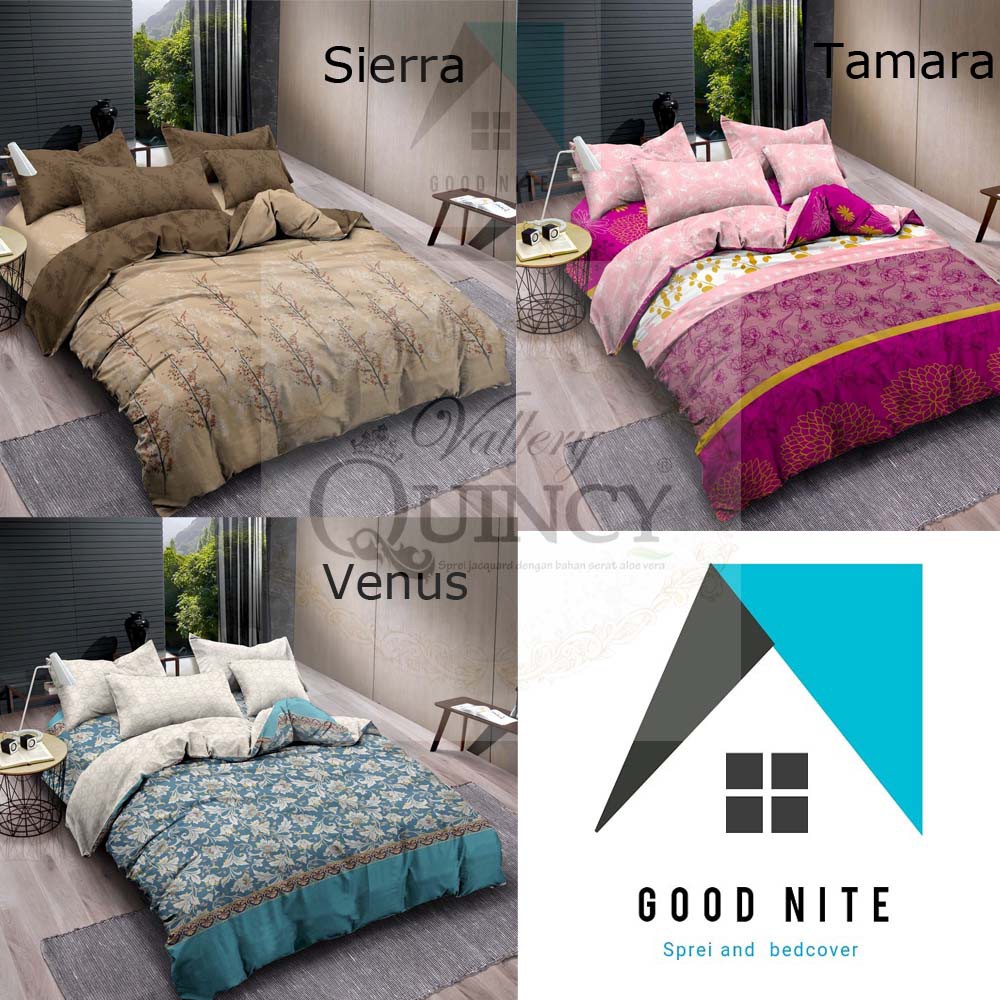 Bedcover Set Sprei Vallery Quincy Premium Luxurious (Sierra,Tamara,Venus)