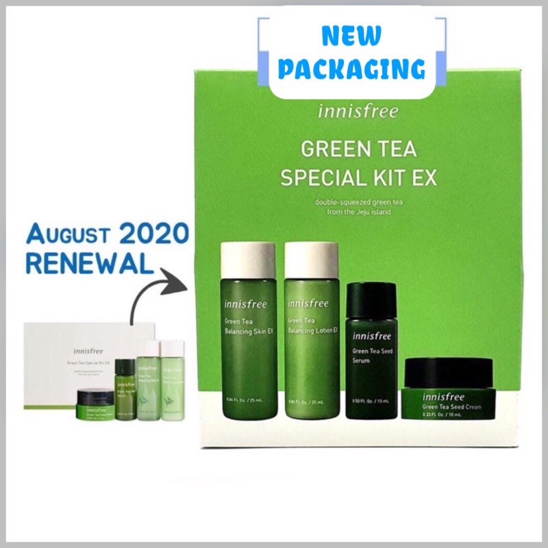 Innisfree Green Tea Special Kit Ex Inisfree Trial 4 Items Original Indonesia