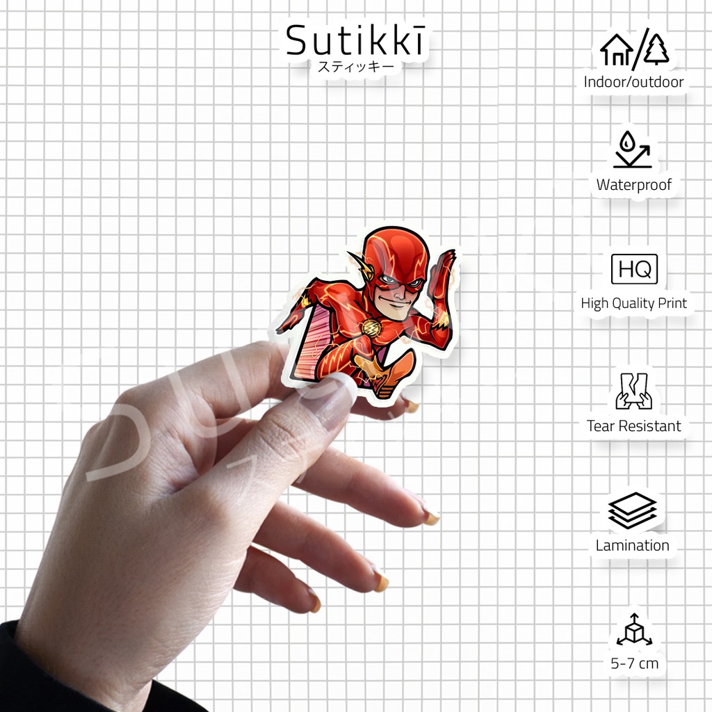 Sutikki | Sticker Pack DC Heroes and Villains Die Cut Vinyl Pack Stiker Gambar Tempel Laptop Marvel