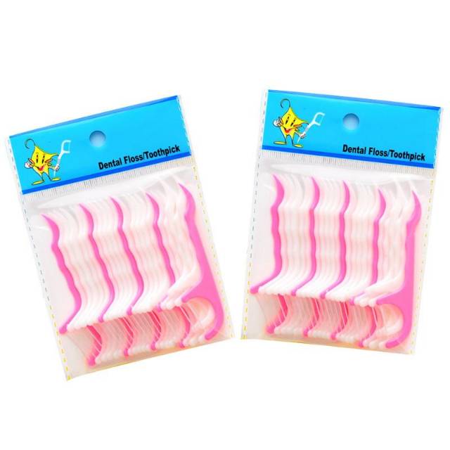 DENTAL FLOSS TOOTHPICK - Tusuk Gigi Benang Pembersih Gigi  Isi 25 PCS