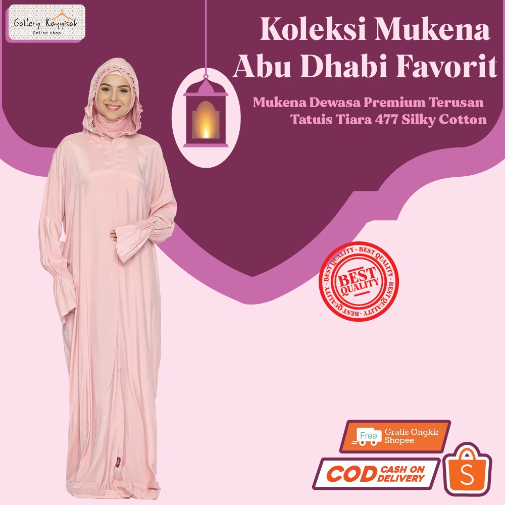 Mukena Dewasa Baju Kurung Hijab Terusan Tatuis Tiara 477 Silky Cotton Perlengkapan Sholat Berkualita