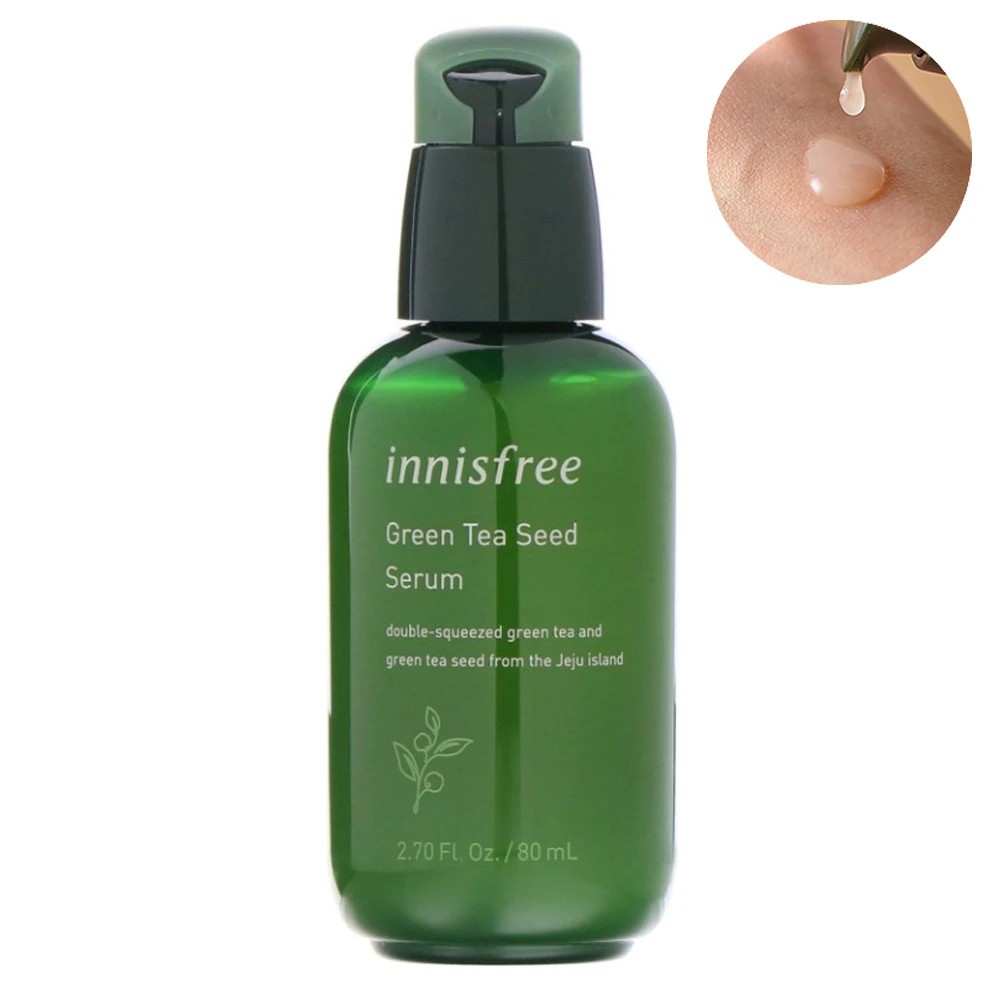 Innisfree Green Tea Seed Serum 80 ml Kemasan Baru Fullsize - Skincare Wajah Inisfree Innisfre Innesfree BPOM Serum Hijau