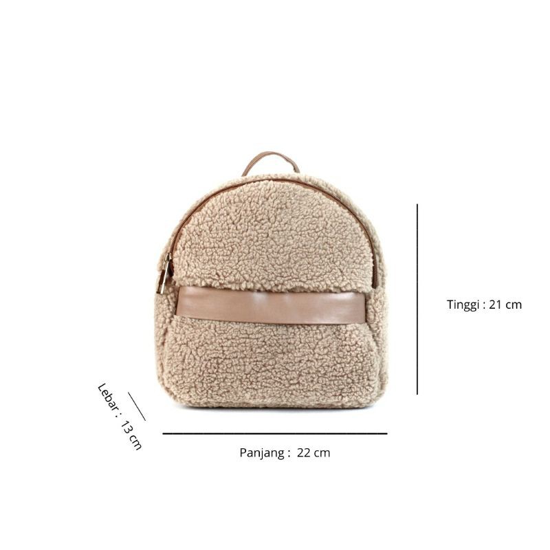 Celah Langit Kesha Mini Backpack l Tas Ransel Bulu