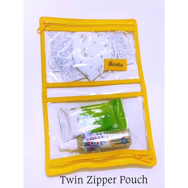 Fawn’G Handmade - Twin zipper Pouch Mika / New Normal POUCH double Zipper