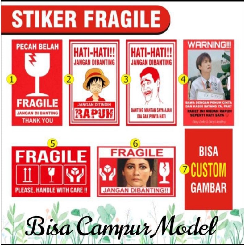 

Stiker Fragile / Fregile / STICKER ANTI PECAH