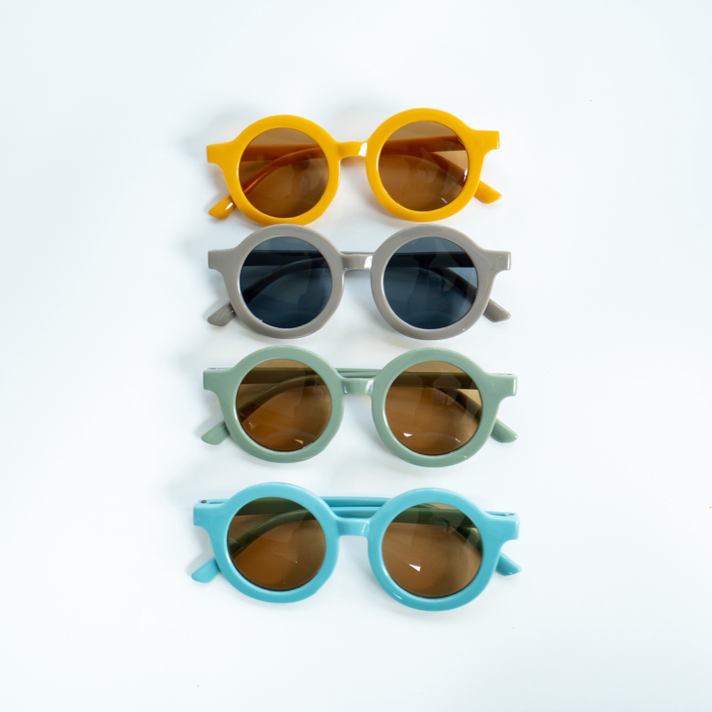 IRIS - KACAMATA ANAK PREMIUM ANTI UV BABYSUNGLASSES KACAMATA BAYI KACAMATA KUNING ABU HIJAU BIRU-Random