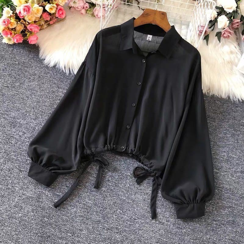 D03 EVELA BLOUSE Bahan moscrepe ld 100cm pjg 65cm