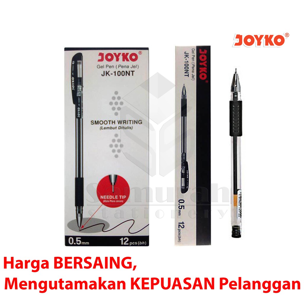 

RB Gel Pen Joyko JK 100 (Runcing) / JK 100 NT(Jarum) Pulpen GelPen JK-100 0.5 mm / Bolpen Pengel