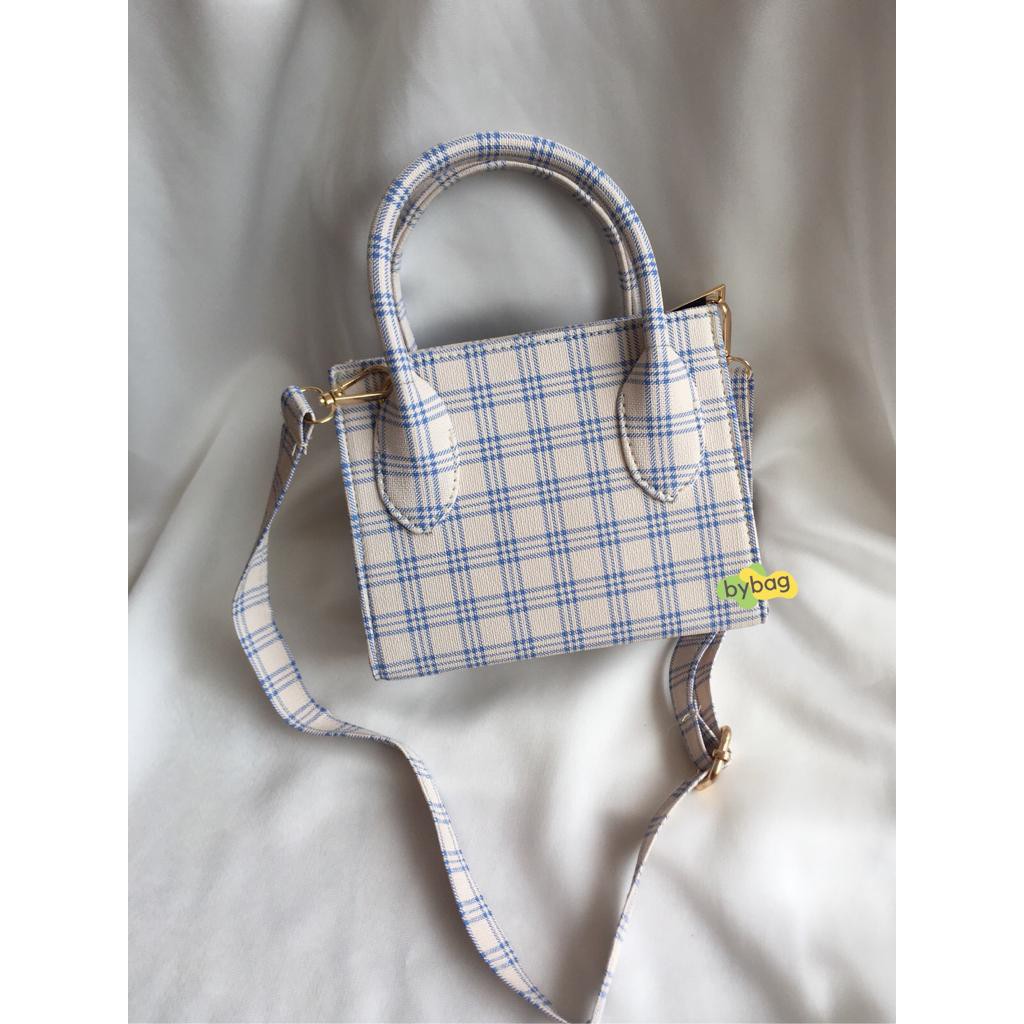 Mizu Bag -  Retro Korean Sling Bag-White Blue