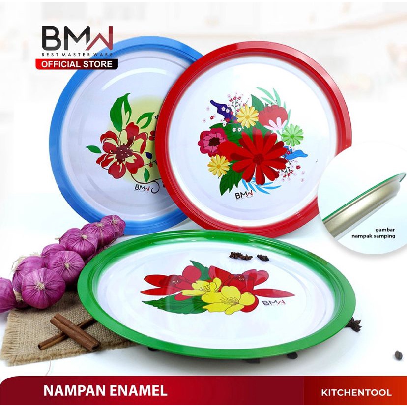 NAMPAN ENAMEL / NAMPAN BULAT / NAMPAN MOTIF BUNGA / NAMPAN JADUL FBL