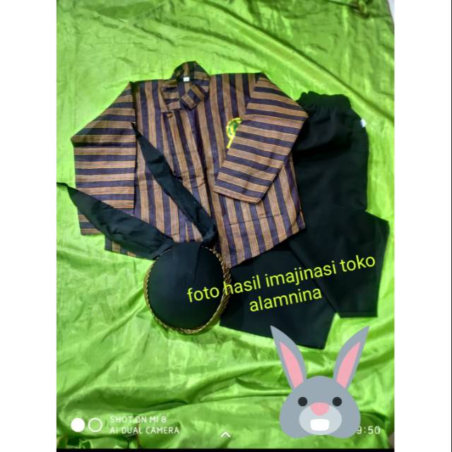 Baju lurik sorjan surjan atasan saja umur 9,10,11 tahun