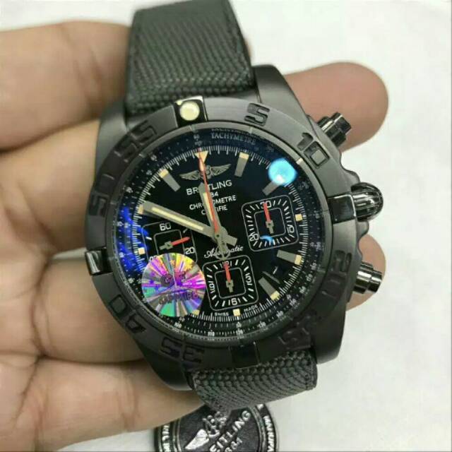 Jam Tangan Brietling Chronomat 44 Black Steel GF Factory