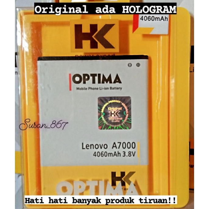 Baterai battery batre lenovo BL243 bl 243 A7000 A7000 plus K3 NOTE original hk ada hologram