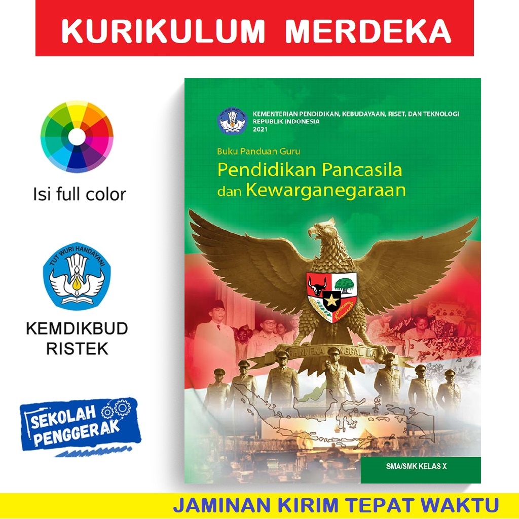 Jual Buku Panduan Guru PPKN SMA Kelas X Kurikulum Merdeke Kemendikbud