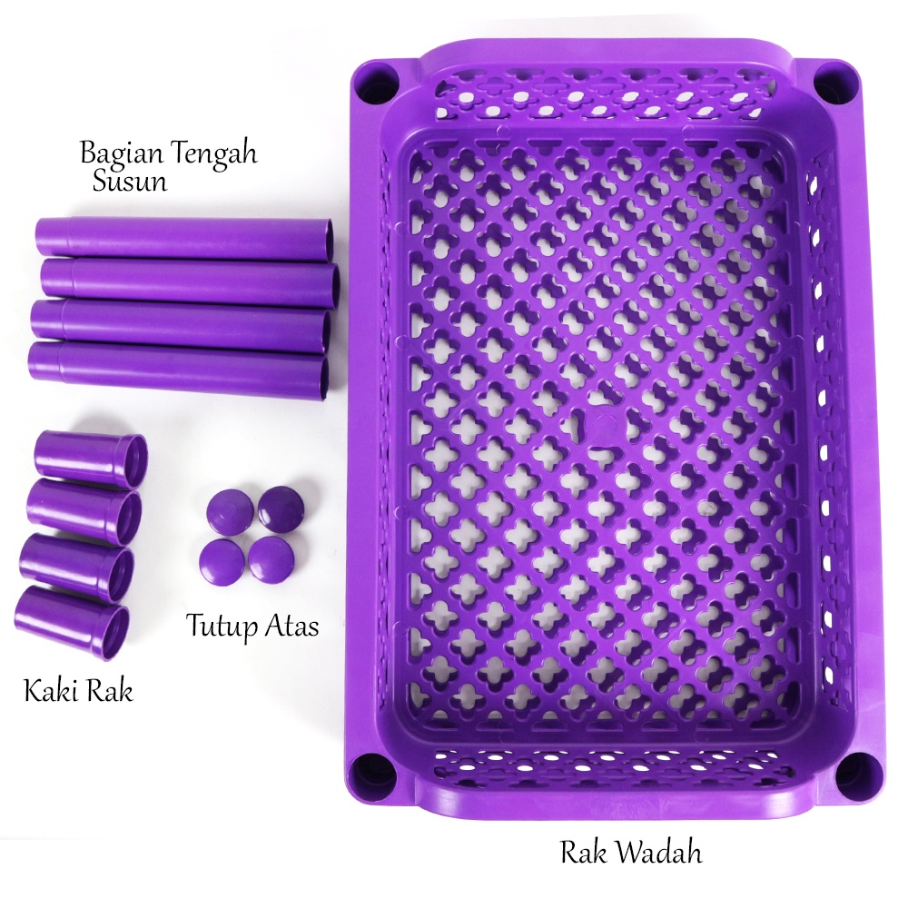 Rak dapur Plastik susun 2 Sena 40 x 28 x 29 cm - Random Colour