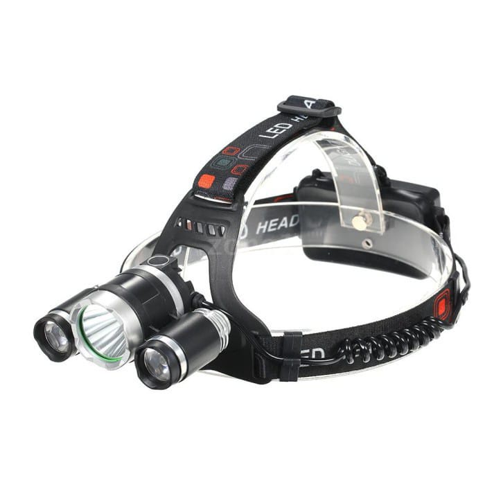 Senter Kepala Headlamp 3 LED Cree XM-L 3T6 / Senter Kepala 3 Lampu T60 30 + 20W / Headlamp 3 LED CHARGERABLE / T60 30 + 20 W / XM-L 3T6