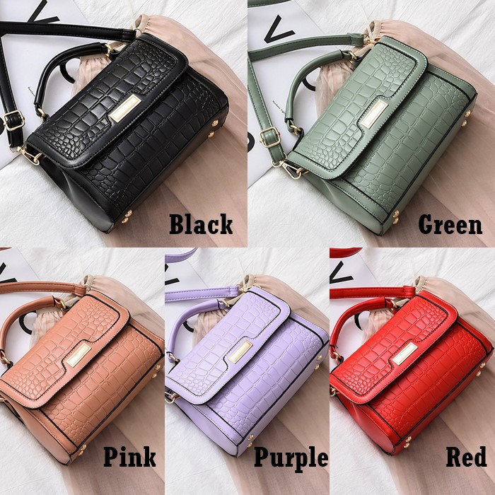 Sling Bag Wanita GD22965 Tas Selempang Croco Modis Fashion Import