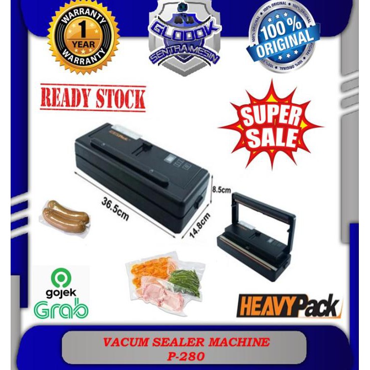 Vacuum Sealer / Mesin Vakum / Vacum Rumahan P-280 Heavypack Termurah