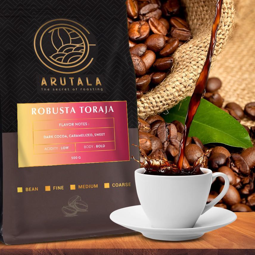 

OD0☆ ARUTALA Kopi Toraja Rantebua Robusta Coffee 500 Gram Paling Laris