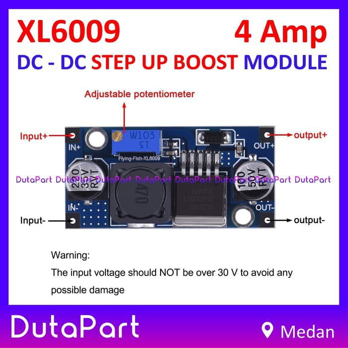 XL6009 4A Adjustable DC-DC Step Up Boost Converter Booster DC Module