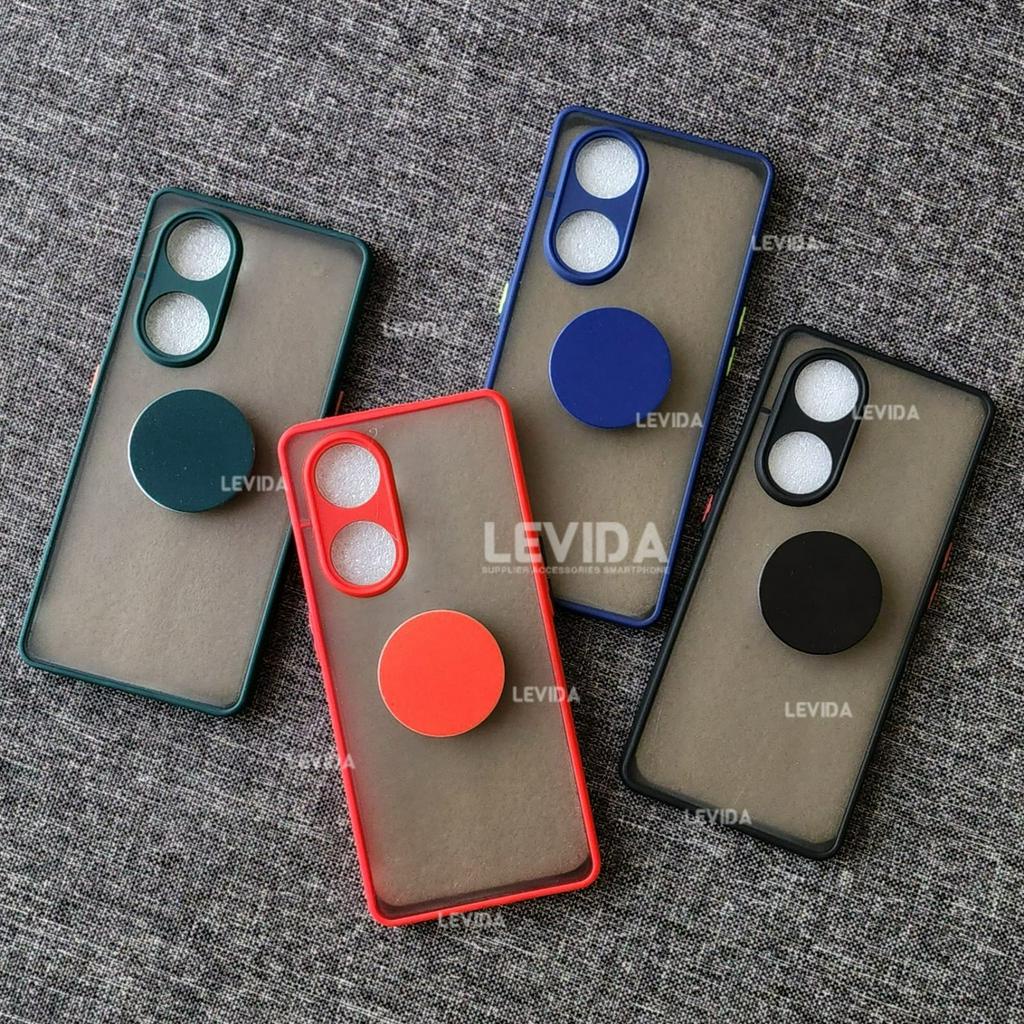 Oppo Reno 8T 5G Case Dove Matte Popsocket Protect Kamera Soft case Oppo Reno 8T 5G