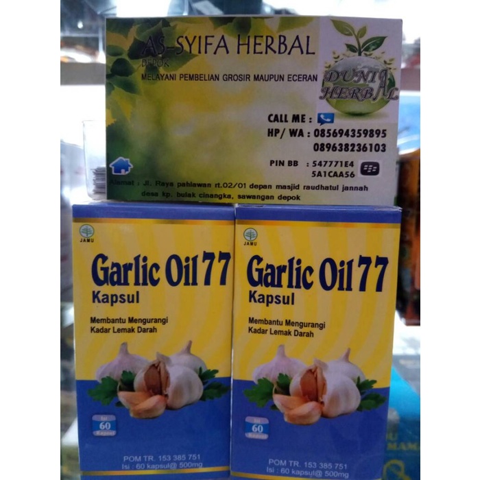 KAPSUL BAWANG PUTIH GARLIC 77 KAPSUL BAWANG PUTIH GARLIC 77 OIL MANJUR