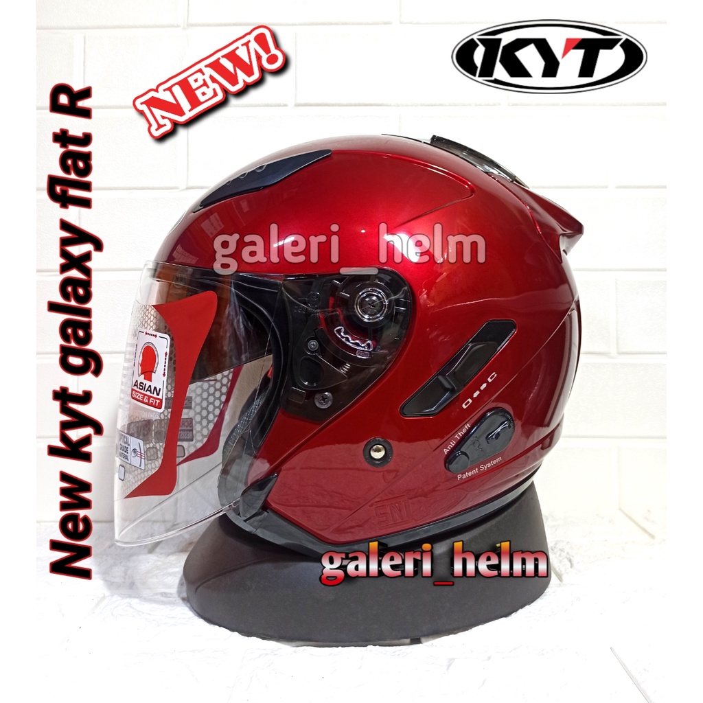 HELM KYT GALAXY FLAT R MERAH MARUN|KYT GALAXI