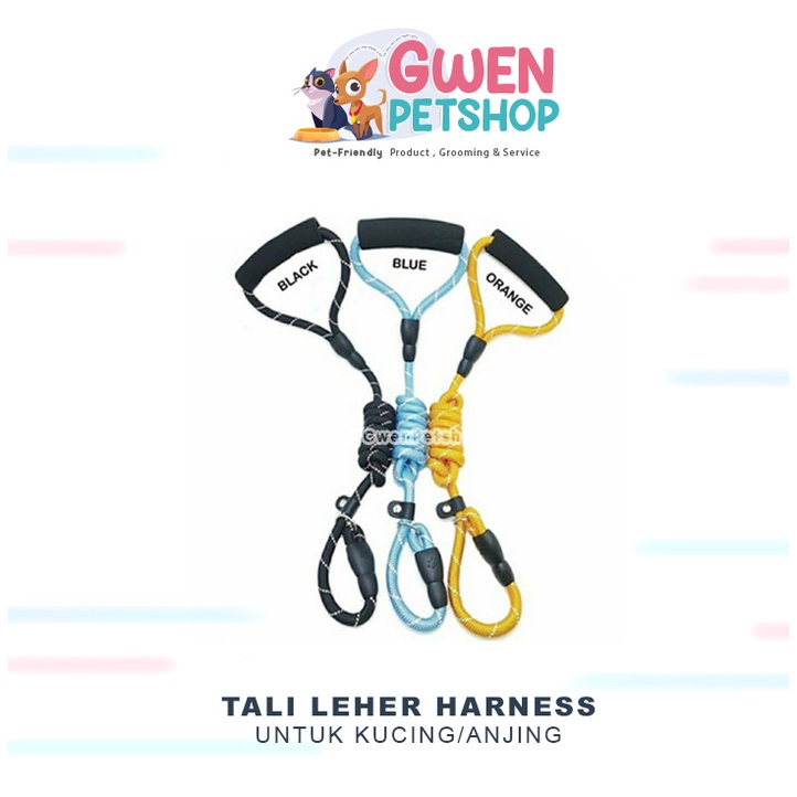 Tali Harness Leher Kucing Anjing - Harness Leher BJ