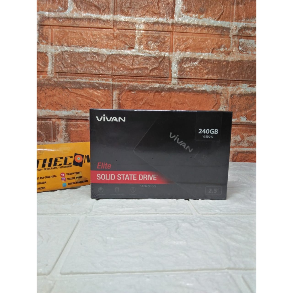 SSD Vivan VSSD120 VSSD240 Light & Portable 120GB 240GB Hard disk with 550MB/S Black GARANSI RESMI