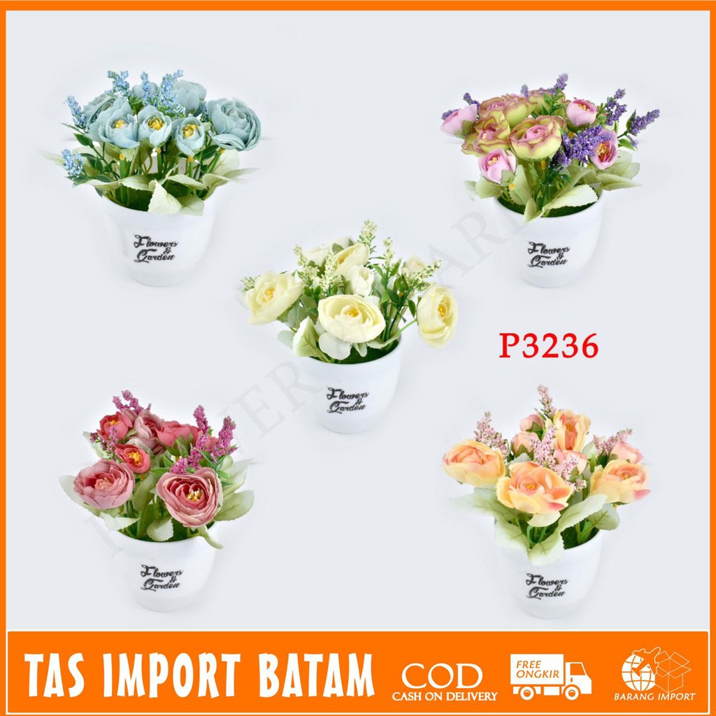 TIB P3236 TANAMAN BUNGA HIAS POT TANAMAN HIAS DEKORASI RUMAH DAN BUNGA PLASTIK