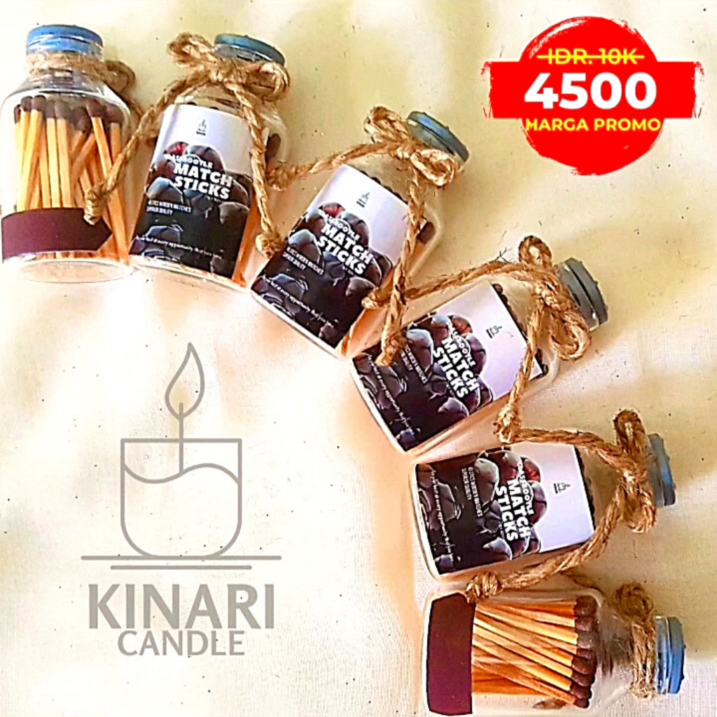 Wooden Matches | Korek Api Kayu Aesthetic | Korek kayu by KINARI Candle