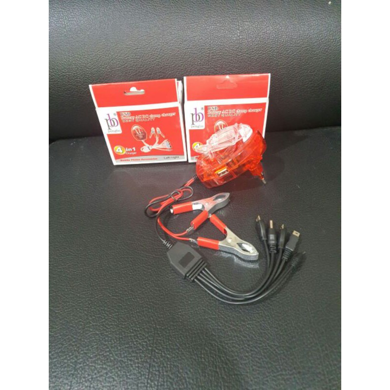 Dekstop + DC Charger Hp Aki Motor Pengbo Destop Accu Gojek Grab 5 In 1 ( Macro Micro N70 7210 D880 )