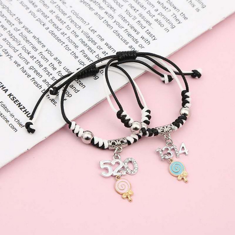 2pcs Gelang Luminous Adjustable Untuk Pria Dan Wanita